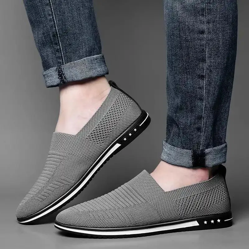 2023 Mens Fashion Male Loafers Light Flats Breathable Men Casual Shoes