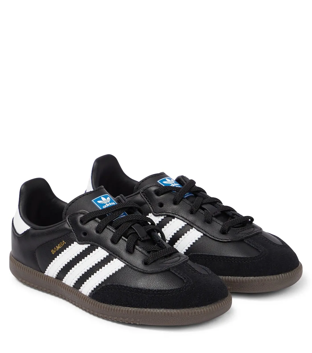 Adidas Originals Samba Kids leather sneakers, black