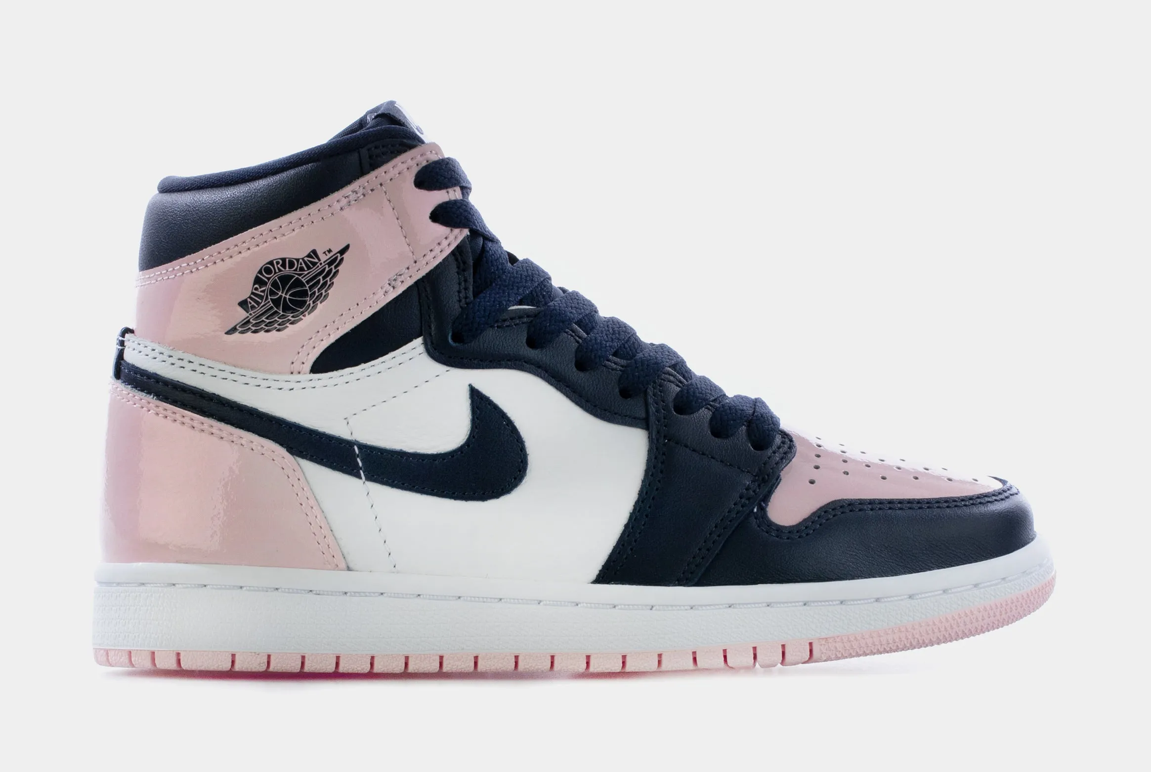 Air Jordan 1 High OG Atmosphere Womens Lifestyle Shoes (Atmosphere/White/Laser Pink/Obsidian) Limit One Per Customer