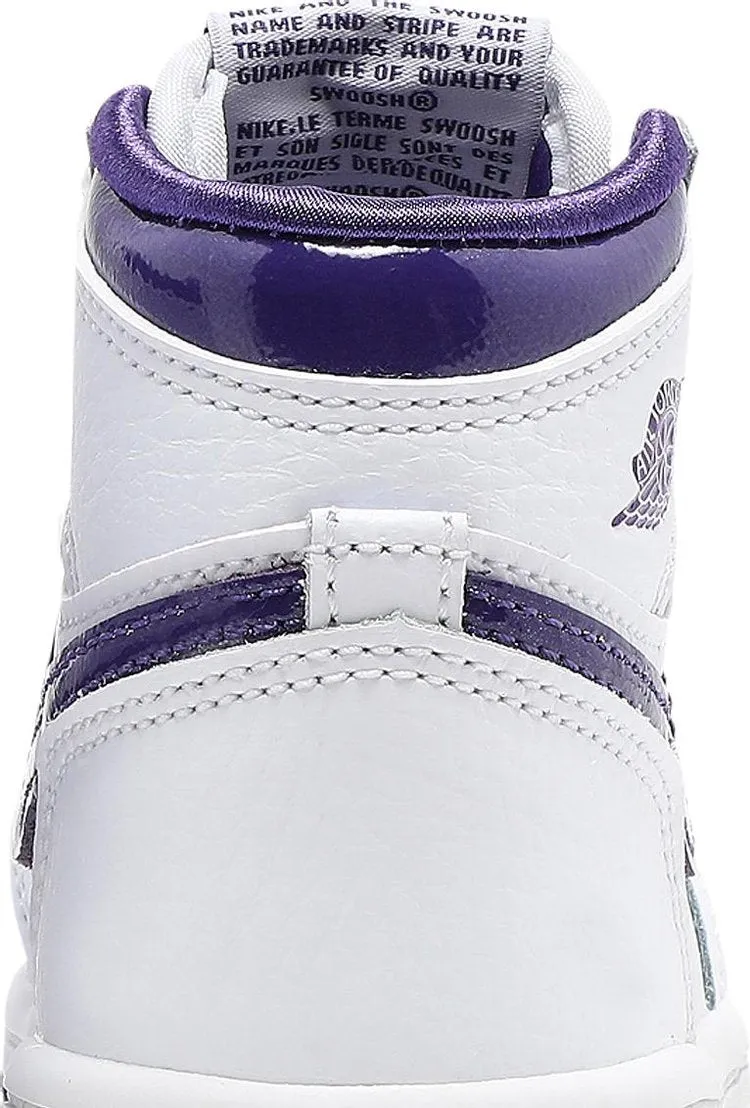 Air Jordan 1 Retro High OG TD Court Purple sneakers, white