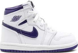 Air Jordan 1 Retro High OG TD Court Purple sneakers, white