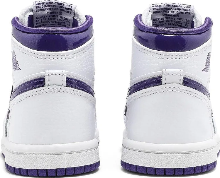 Air Jordan 1 Retro High OG TD Court Purple sneakers, white