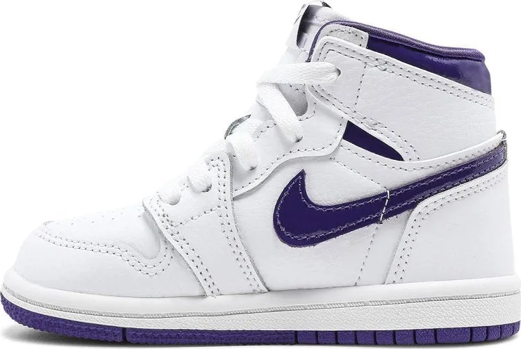 Air Jordan 1 Retro High OG TD Court Purple sneakers, white