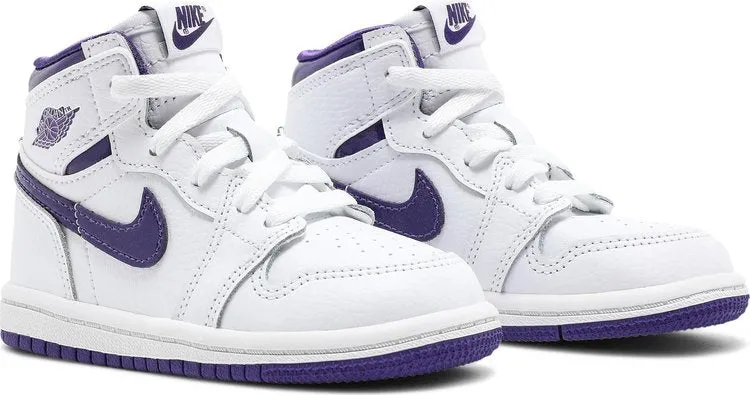 Air Jordan 1 Retro High OG TD Court Purple sneakers, white