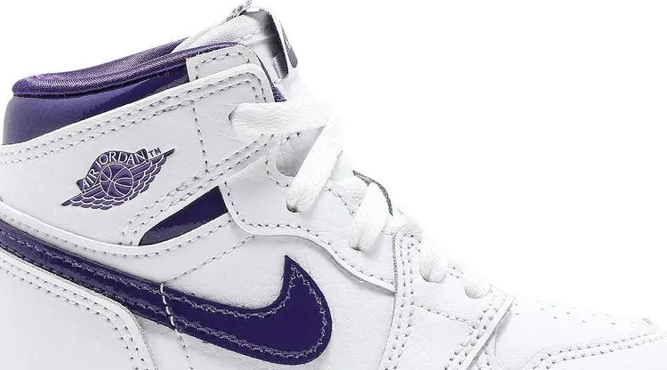 Air Jordan 1 Retro High OG TD Court Purple sneakers, white