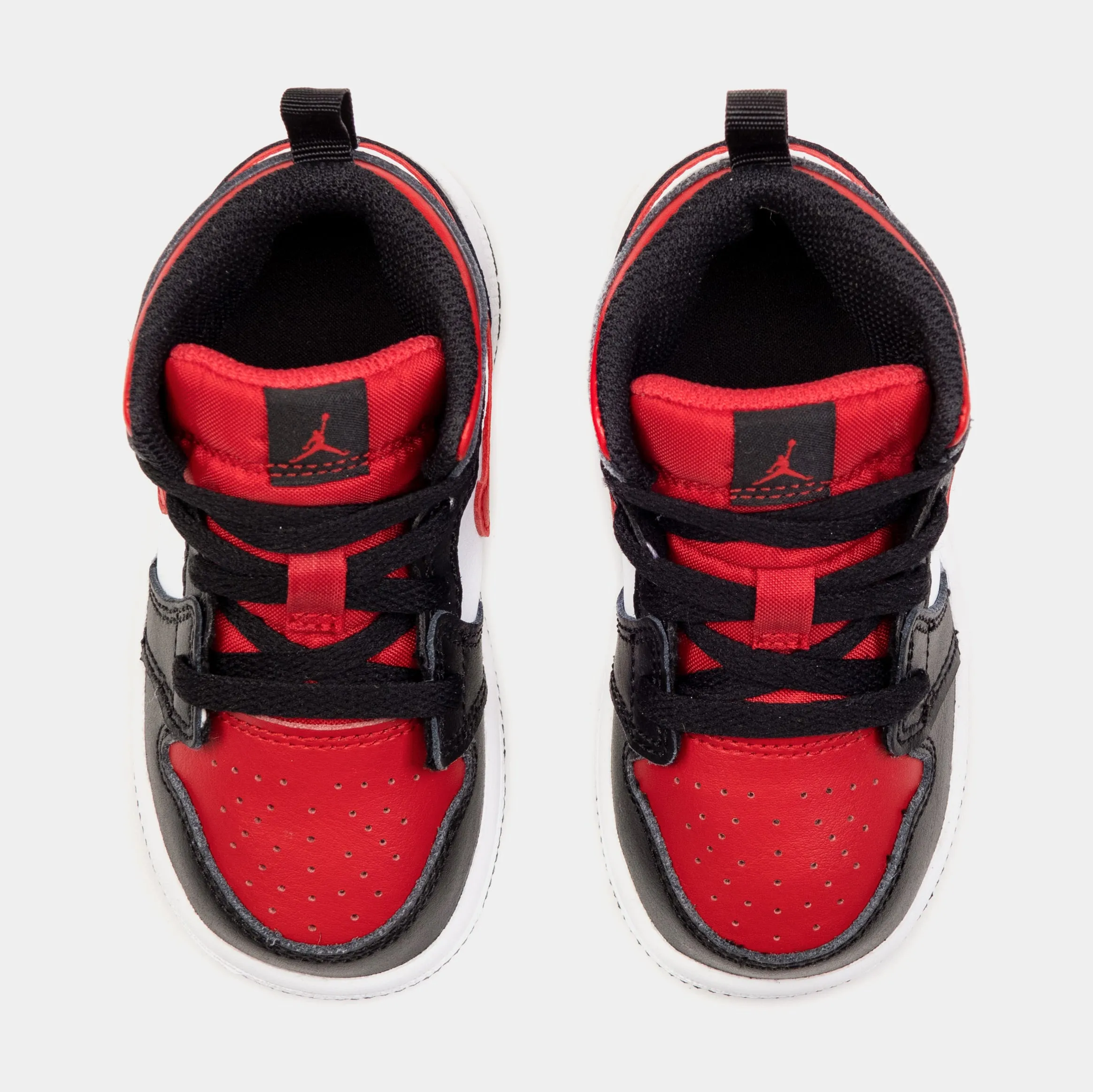 Air Jordan 1 Retro Mid Infant Toddler Lifestyle Shoes (Black/Red)