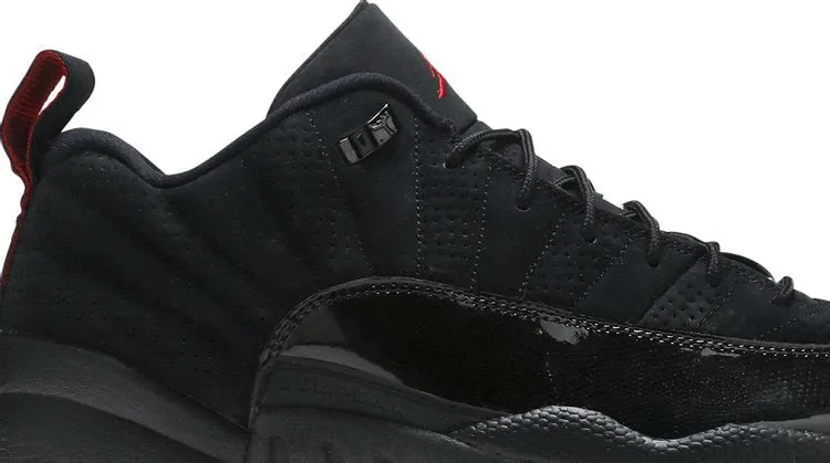 Air Jordan 12 Retro Low Black Patent Sneakers, black