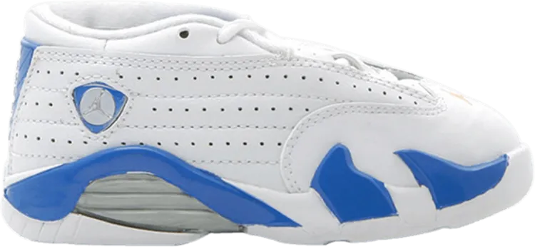 Air Jordan 14 Retro Low TD Pacific Blue, white