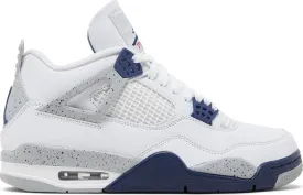 Air Jordan 4 Retro Midnight Navy, white