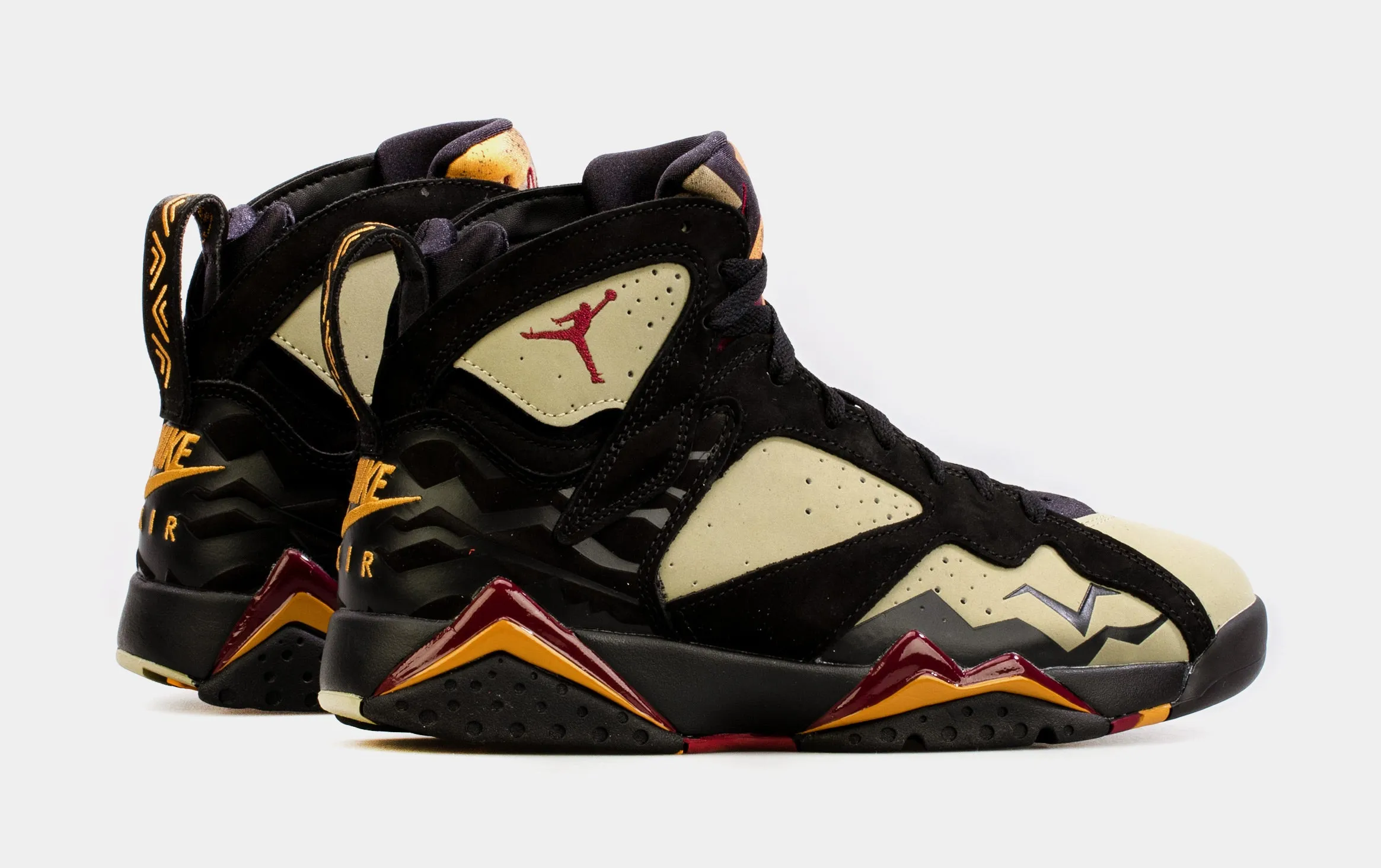 Air Jordan 7 Retro Olive Mens Lifestyle Shoes (Black/Cherrywood Red) Free Shipping