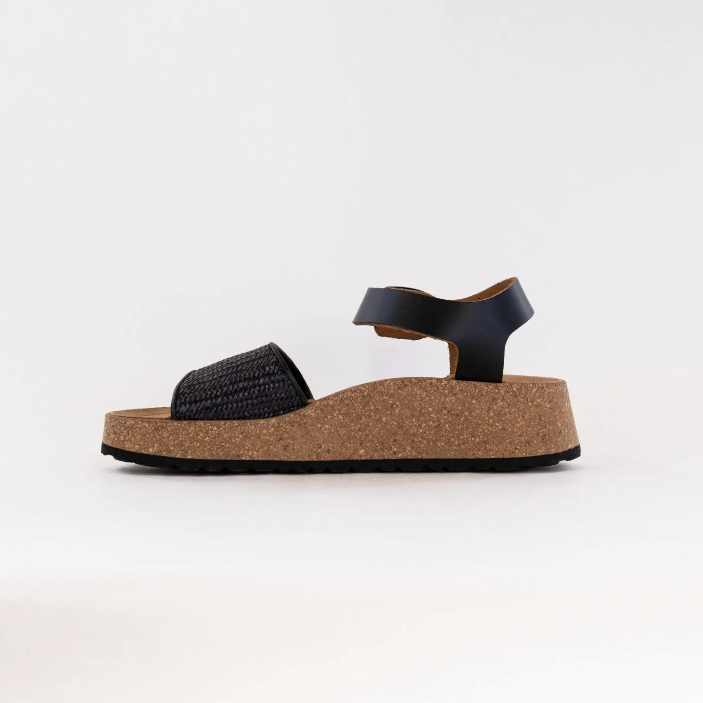 Birkenstock-Papillo Glenda (Women's) - Black Raffia Leather