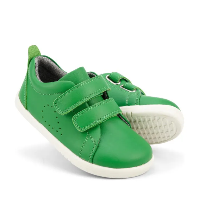 Bobux Iwalk Grass Court Emerald Green Leather Trainer 633744