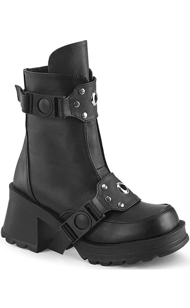 BRATTY-56 Black Matte Ankle Boots (AU Stock)