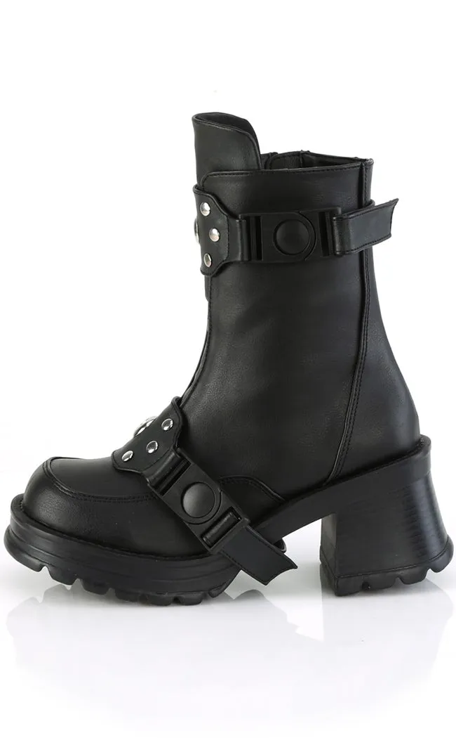 BRATTY-56 Black Matte Ankle Boots