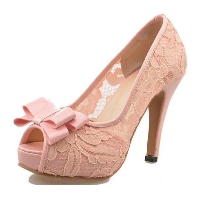 Butterfly-knot Women Heels with  Retro Office Women Comfortable Wearing  NEW Trend for the Fashion Shoes