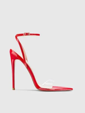 Clearance - GG Heel Patent & PVC -  Rouge