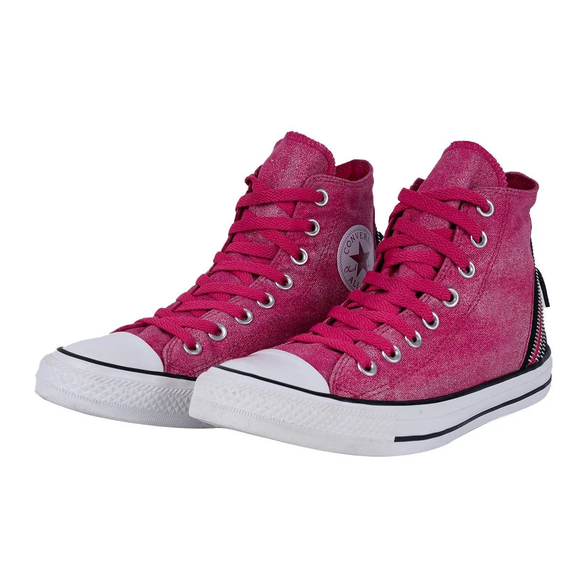 Converse Chuck Taylor All Star Tri Zip Hi High-Top Sneakers Canvas Pink Colour For Women