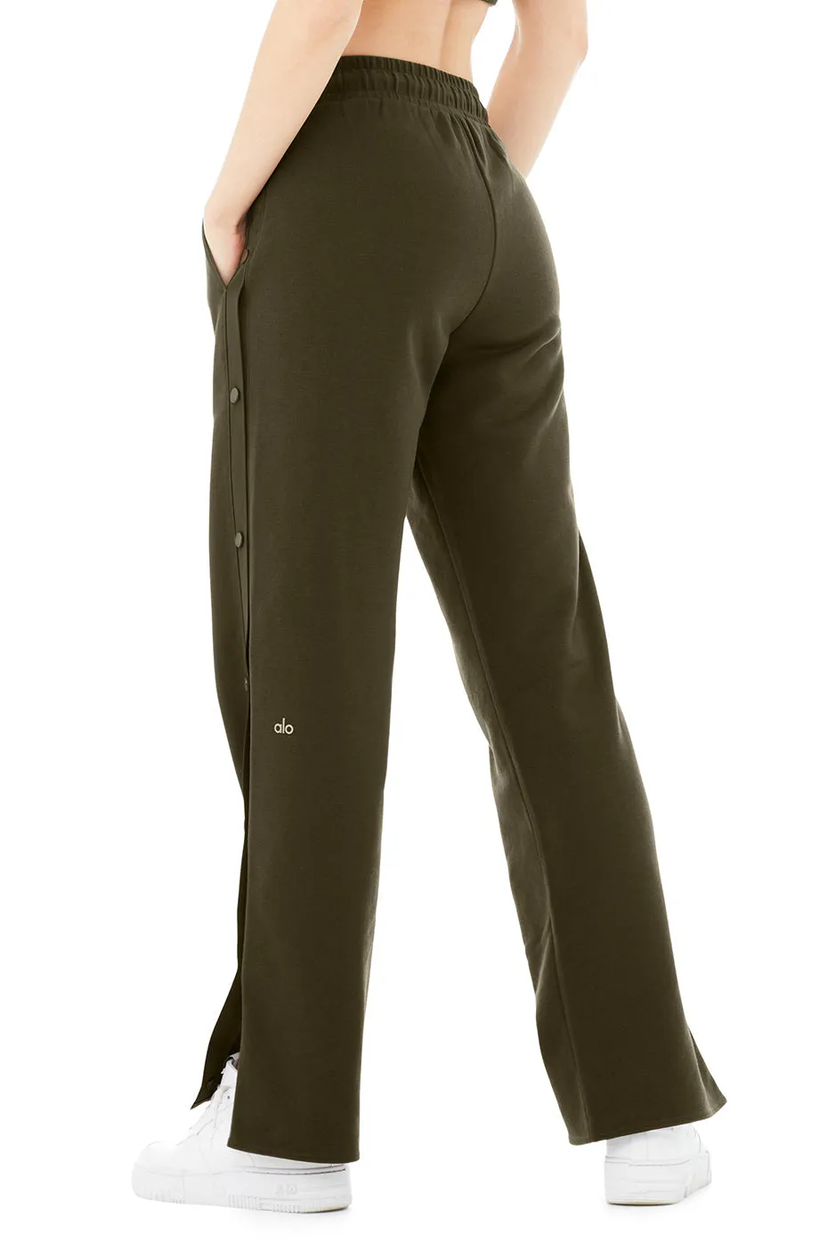 Courtside Tearaway Snap Pant - Dark Olive