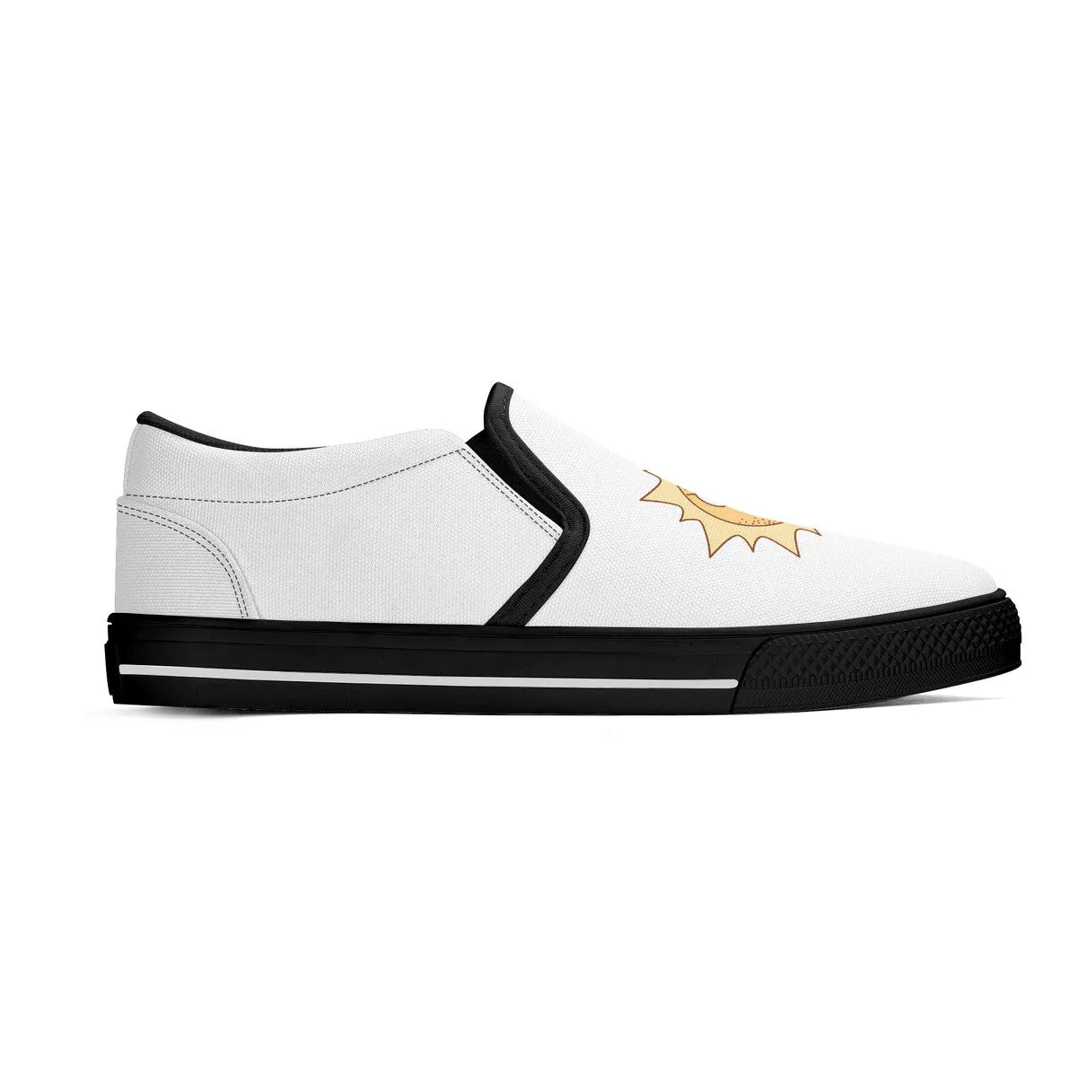 Create Your Own New Style Unisex Slip-on Shoes-Black or White Sole