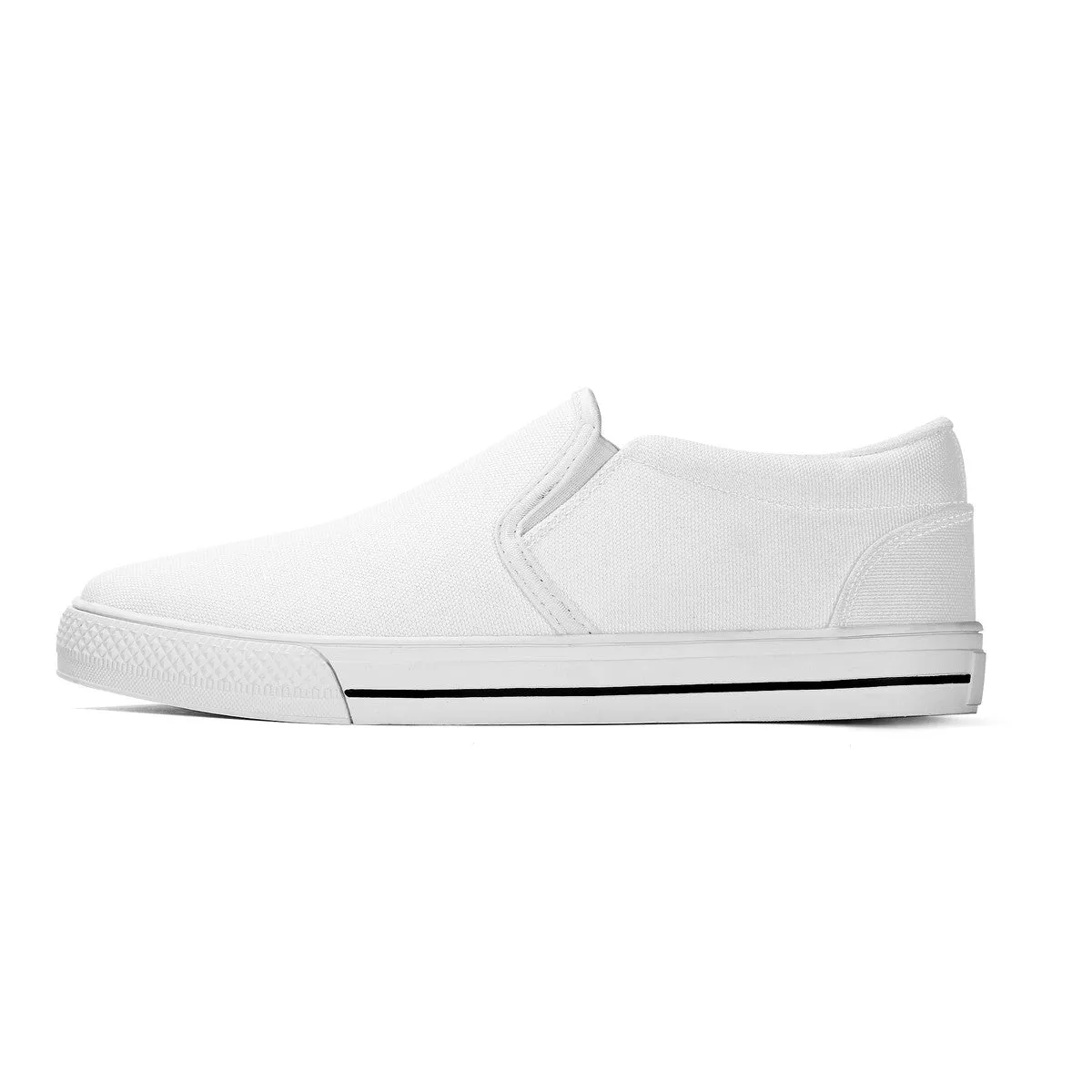 Create Your Own New Style Unisex Slip-on Shoes-Black or White Sole