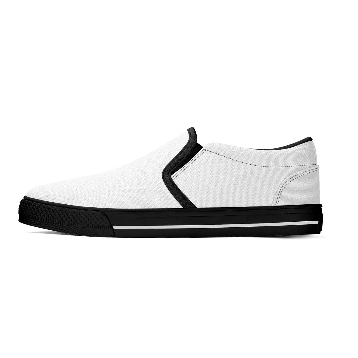 Create Your Own New Style Unisex Slip-on Shoes-Black or White Sole