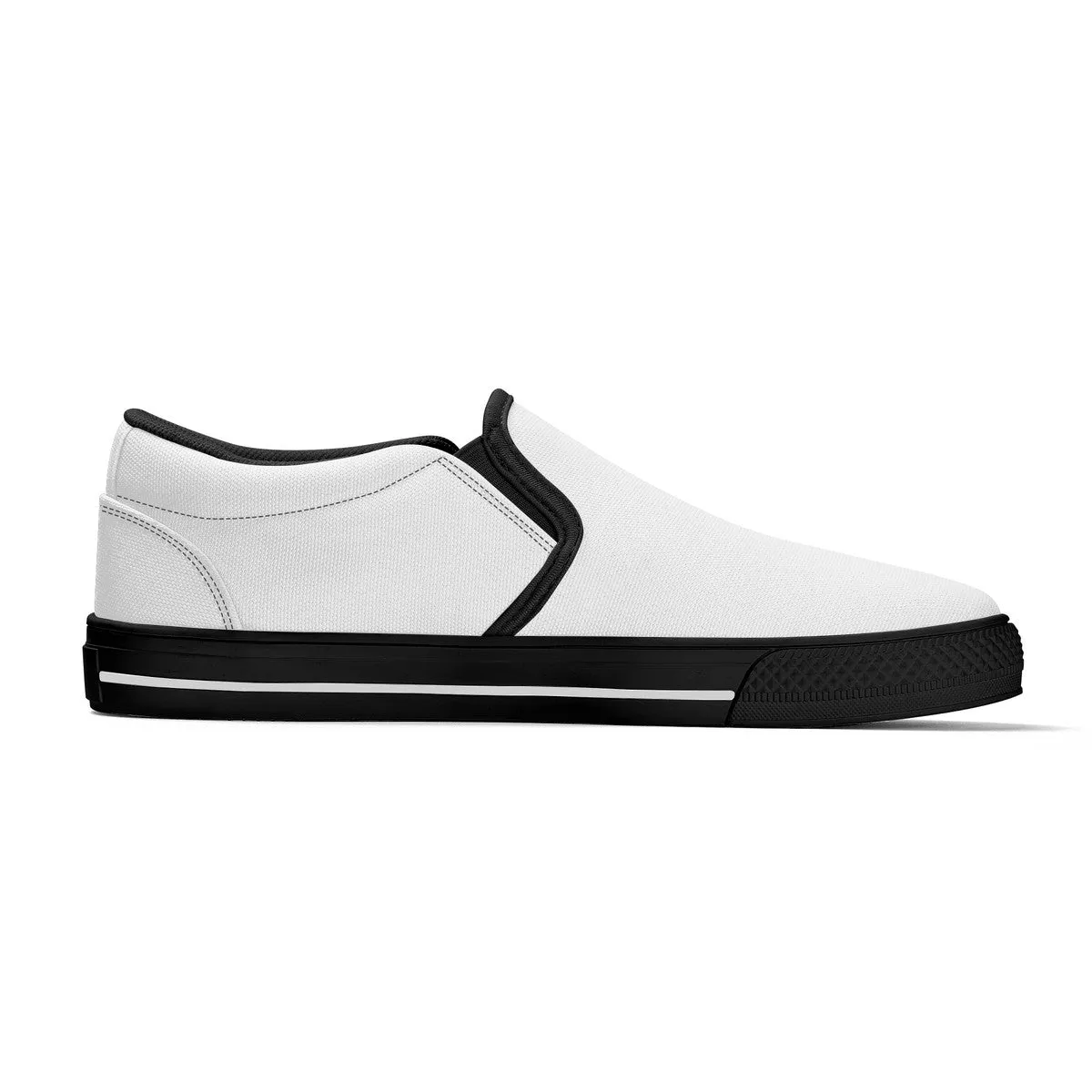 Create Your Own New Style Unisex Slip-on Shoes-Black or White Sole