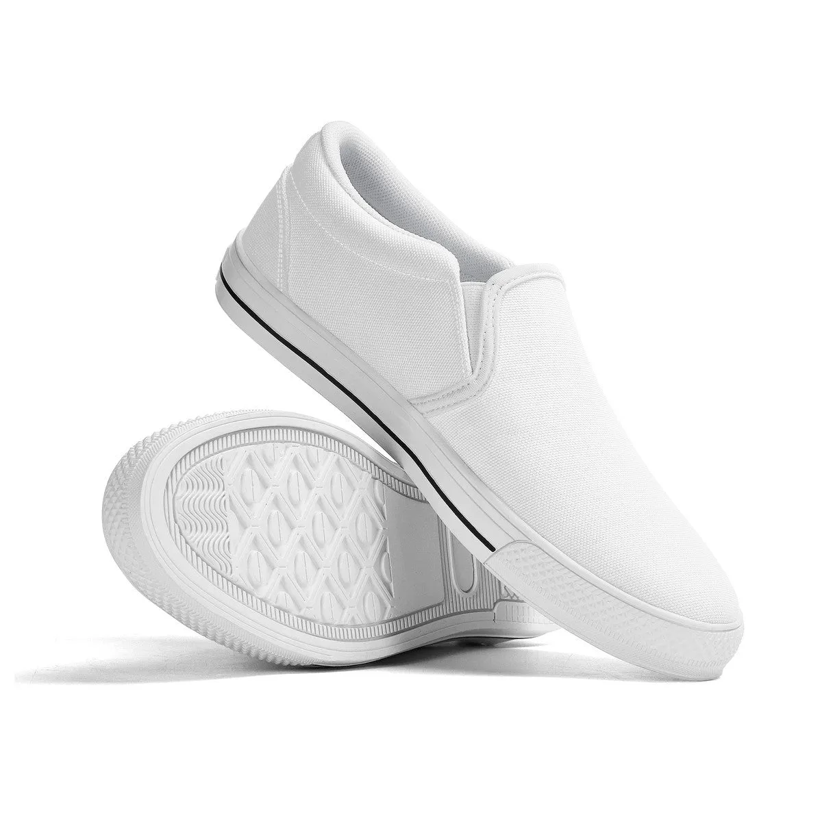 Create Your Own New Style Unisex Slip-on Shoes-Black or White Sole