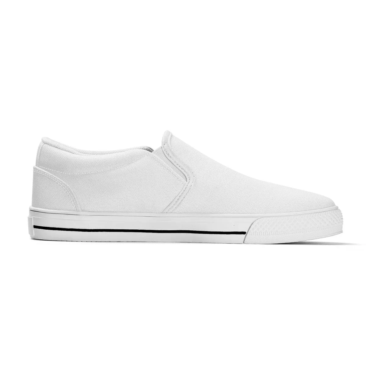 Create Your Own New Style Unisex Slip-on Shoes-Black or White Sole