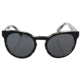 Dolce & Gabbana Men's Acetate Man Sunglass 0DG4285 Round Sunglasses, TOP BLACK ON STRIPED, 51 mm