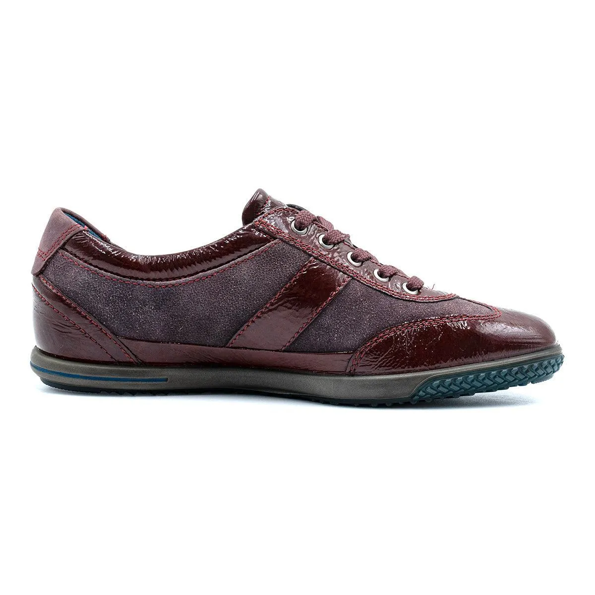 Ecco Low-Top Sneakers Leather Burgundy Colour For Men