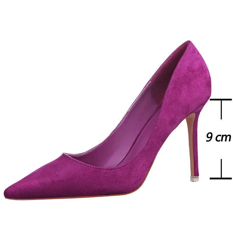 Graduation Gift Shoes Woman Pumps Suede Women Shoes Pumps Stiletto High Heels Fashion Office Shoes Female Heeled Shoes Plus Size 42 43