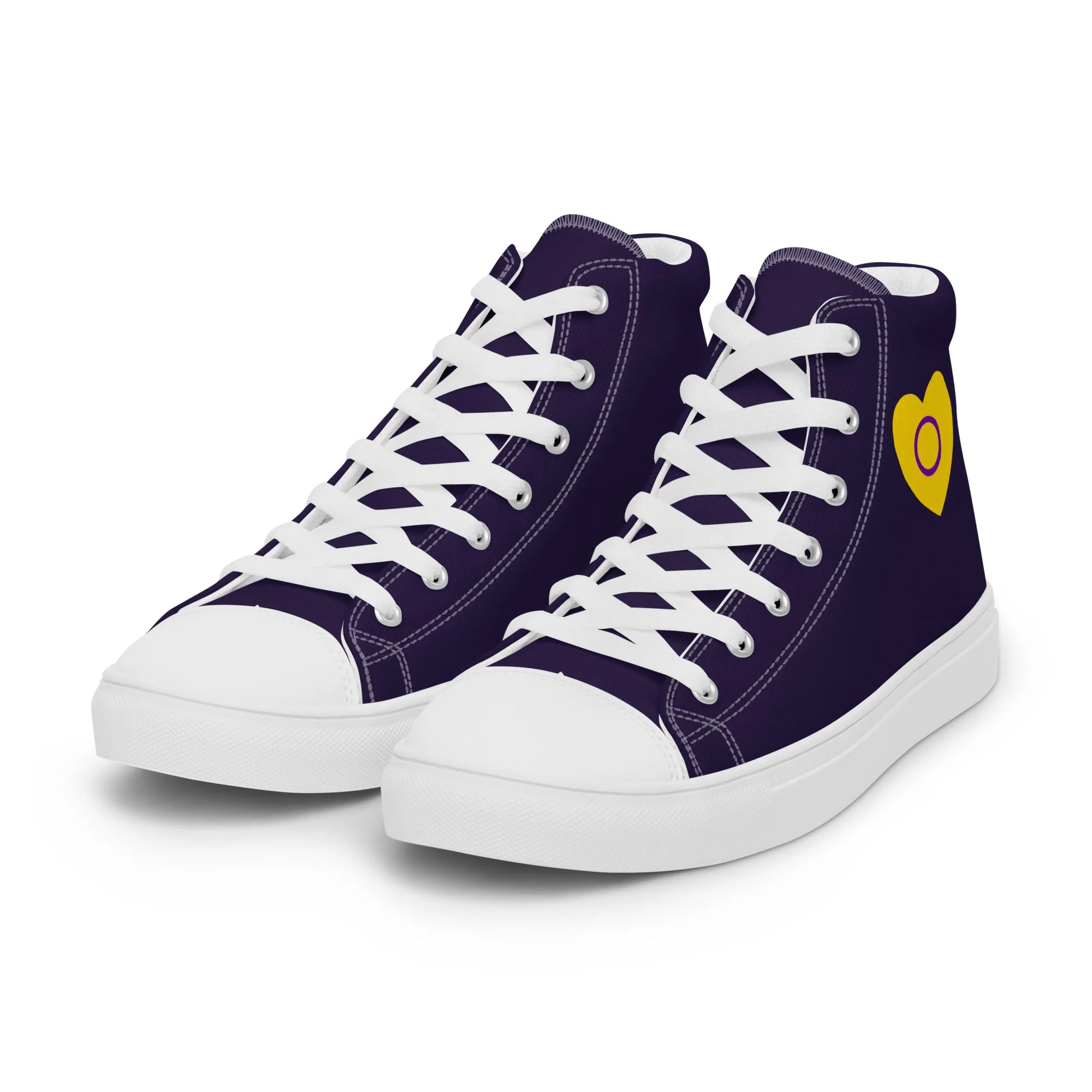 Intersex Pride Heart High Top Trainers (female sizes)