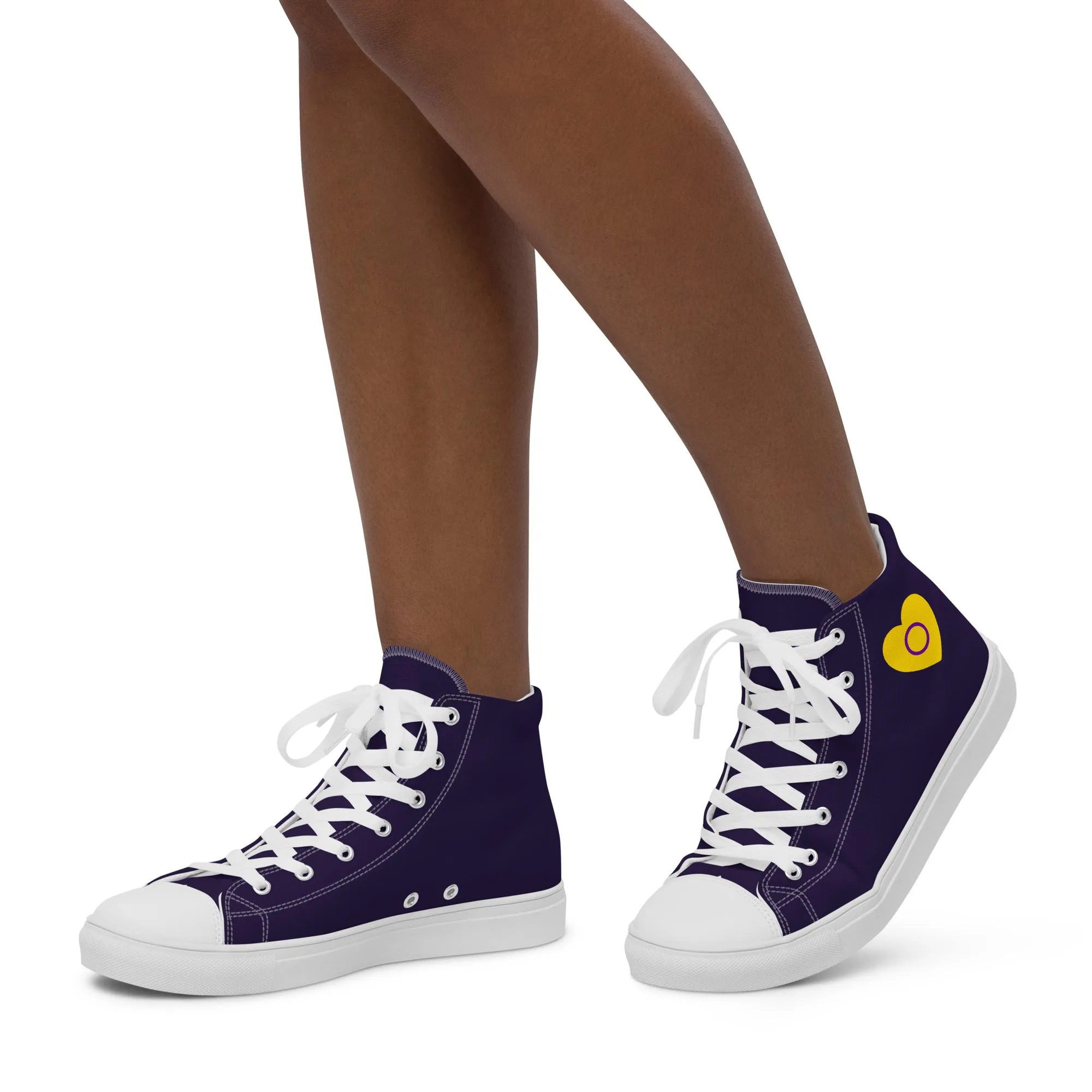 Intersex Pride Heart High Top Trainers (female sizes)