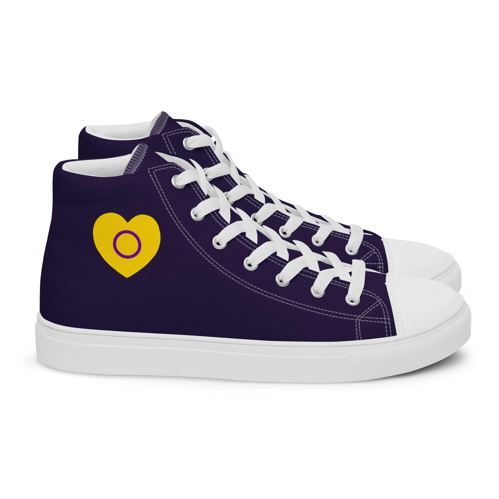 Intersex Pride Heart High Top Trainers (female sizes)