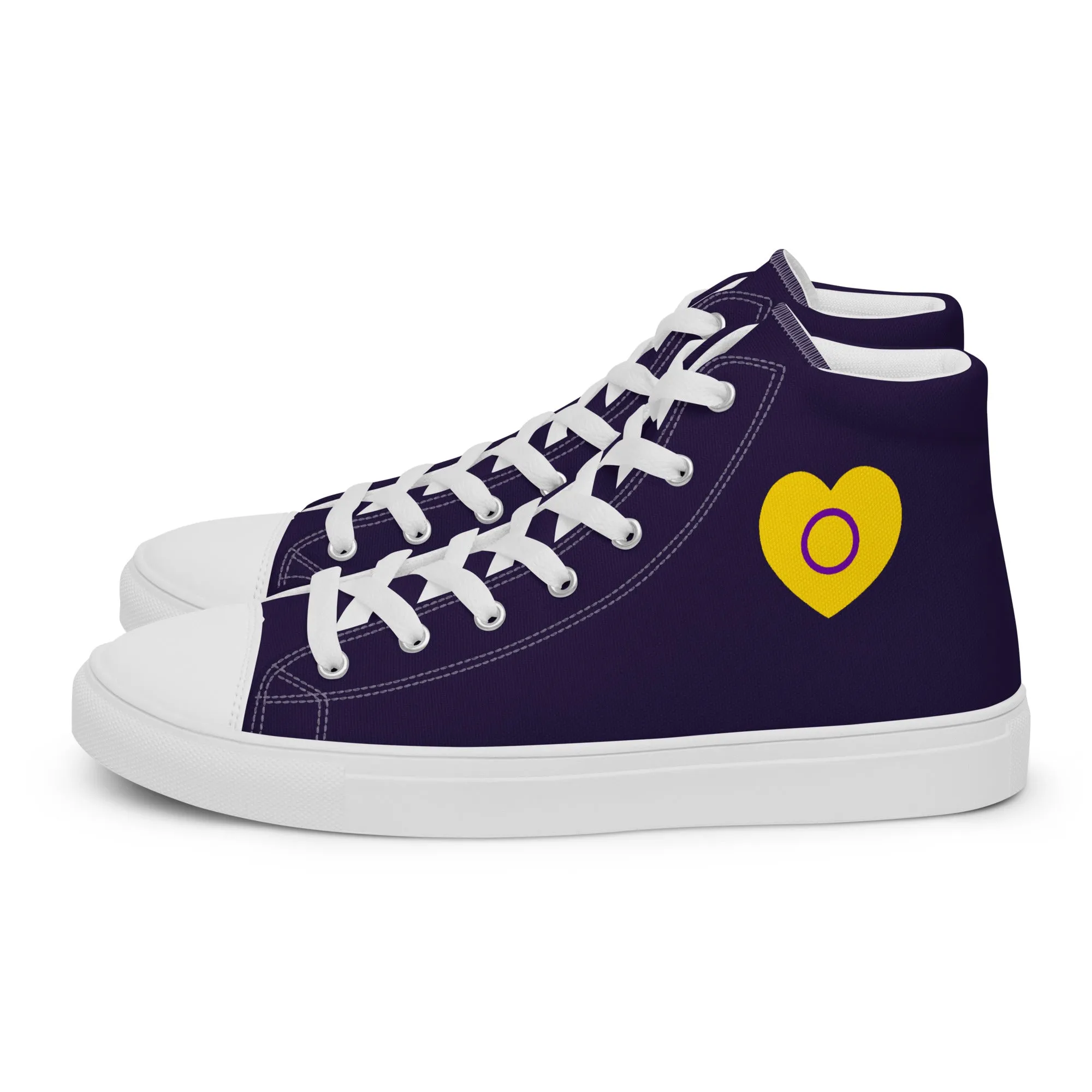 Intersex Pride Heart High Top Trainers (female sizes)