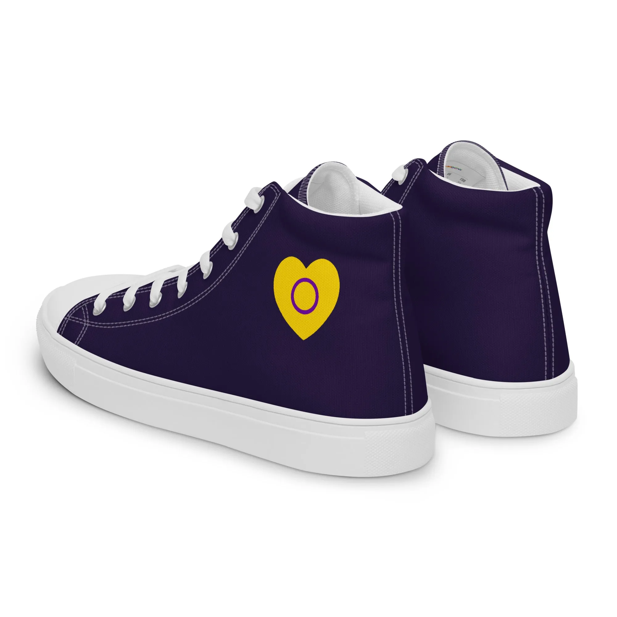 Intersex Pride Heart High Top Trainers (female sizes)