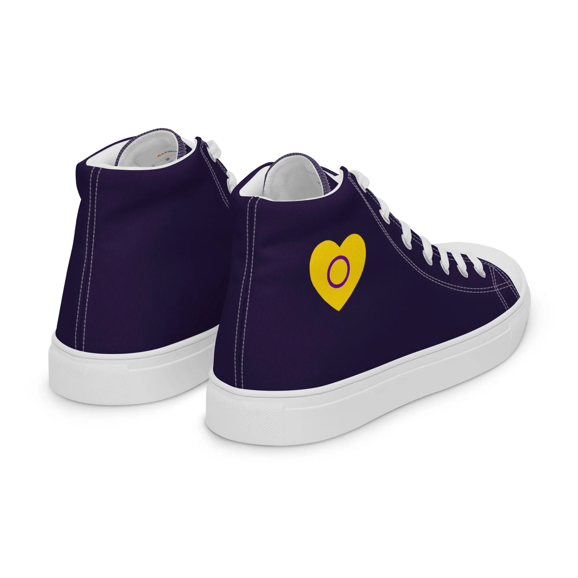 Intersex Pride Heart High Top Trainers (female sizes)