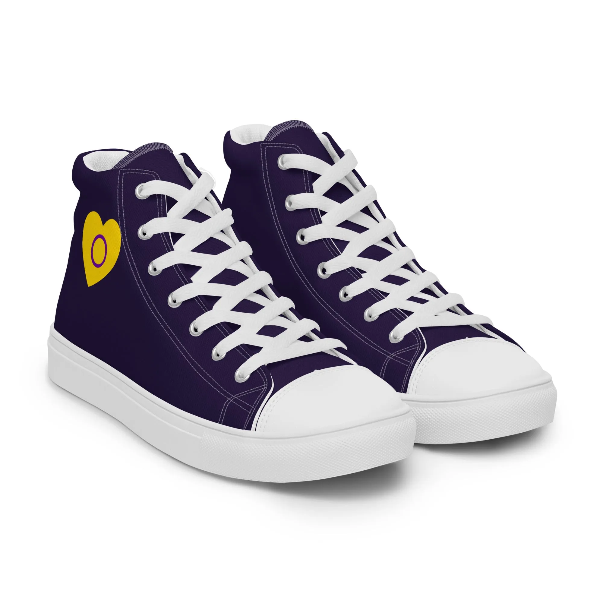 Intersex Pride Heart High Top Trainers (female sizes)