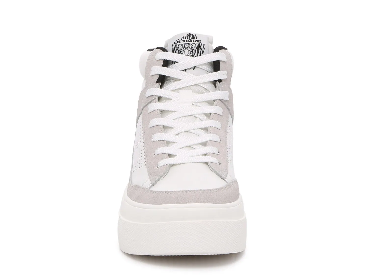 Le TIGRE Midtown high platform sneakers, white/black