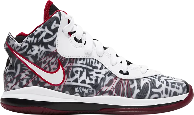 Limited Edition Nike LeBron 8 PS 'Graffiti' Sneakers, Black