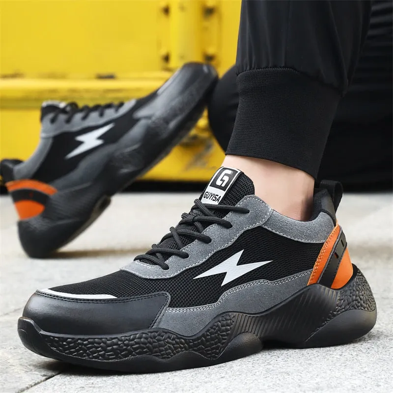 Men Steel Toe Cap Work Safety Shoes Puncture-Proof Sneakers Boots Male Footwear - MS50282