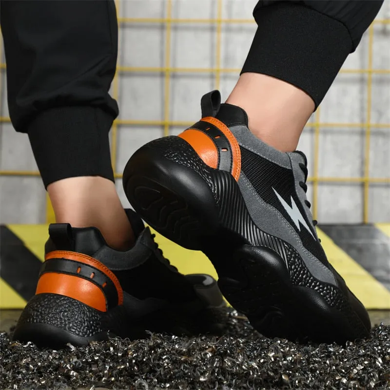 Men Steel Toe Cap Work Safety Shoes Puncture-Proof Sneakers Boots Male Footwear - MS50282