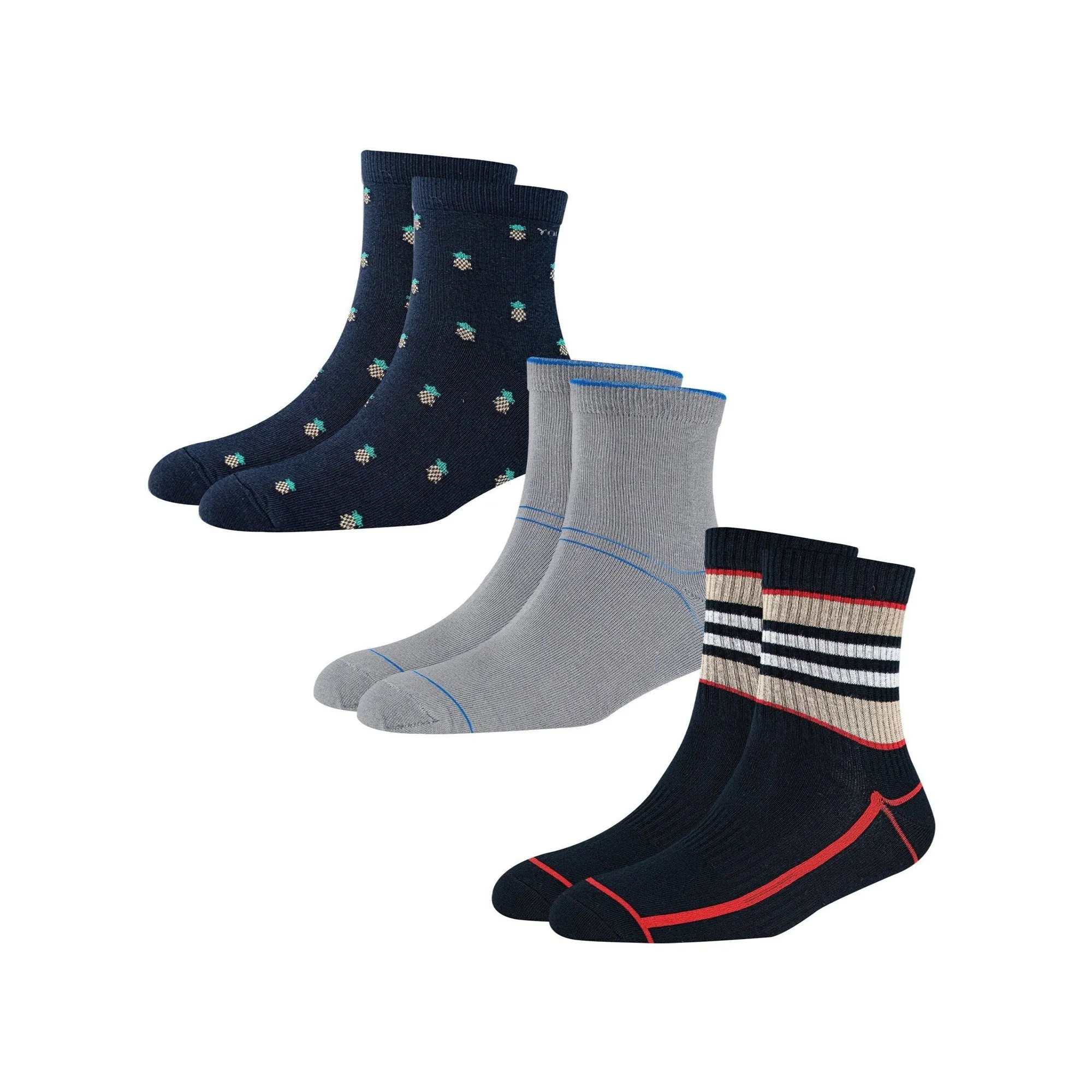 Men's AL032  Pack of 3 Ankle Socks