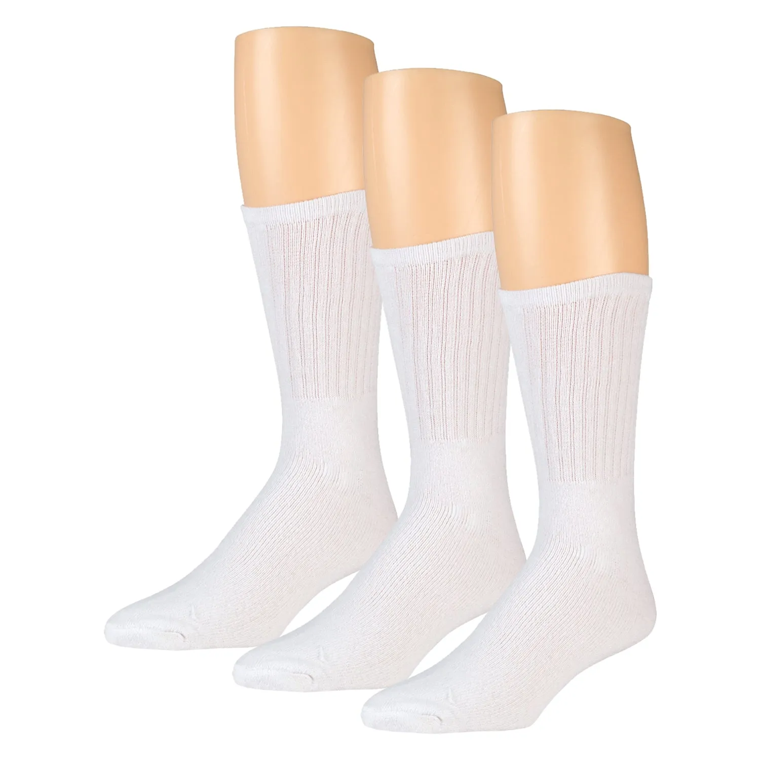 Men's Cotton Athletic Crew Sports Socks, Size 10-13