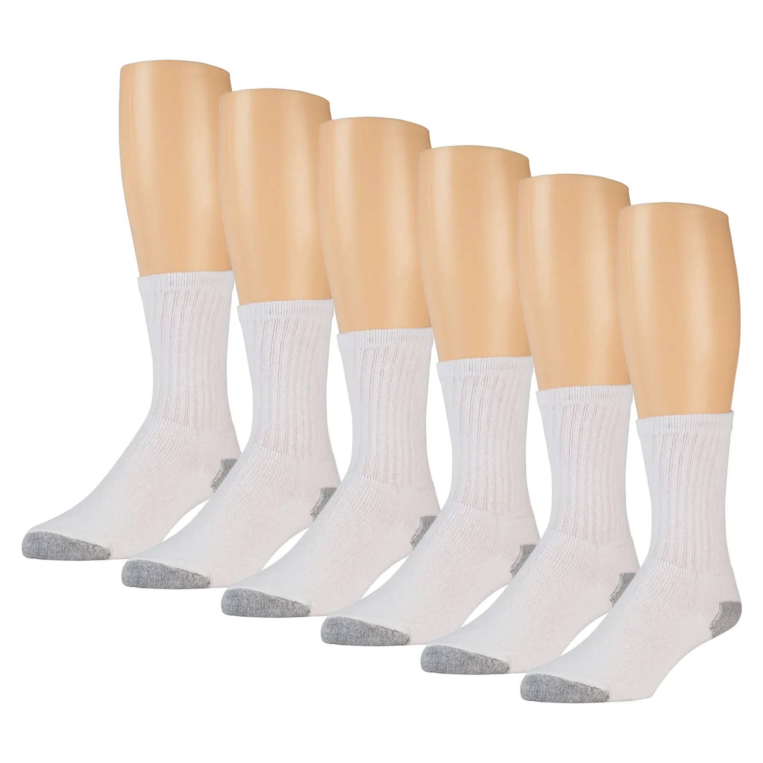 Men's Cotton Athletic Crew Sports Socks, Size 10-13