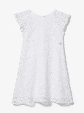 Michael Kors Kids Floral Lace Dress, white