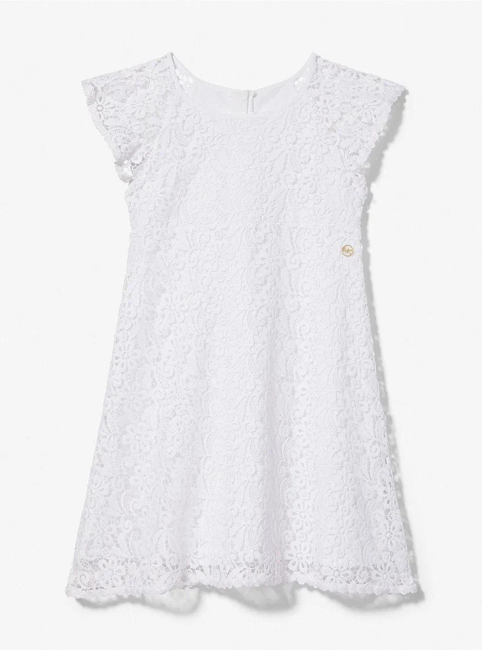 Michael Kors Kids Floral Lace Dress, white