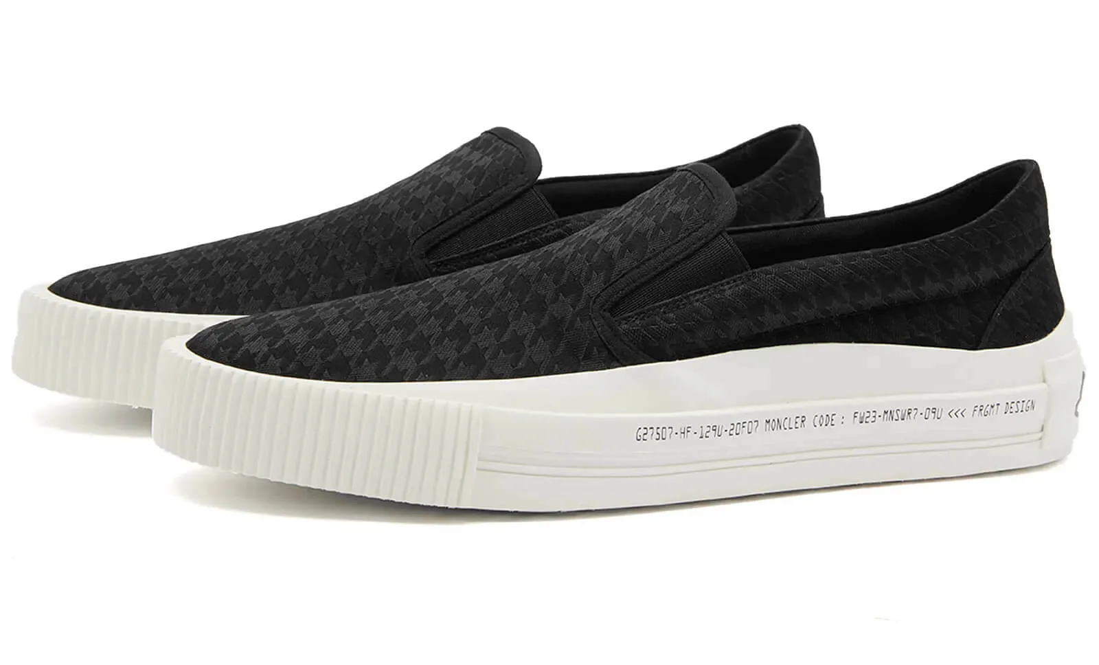 Moncler Genius x Fragment Vulcan Slip-on, black/white