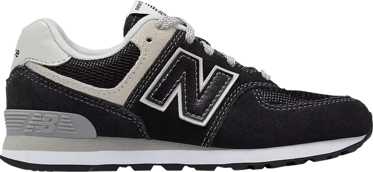 New Balance 574 Core Kids 'Black Grey' Sneakers, Black