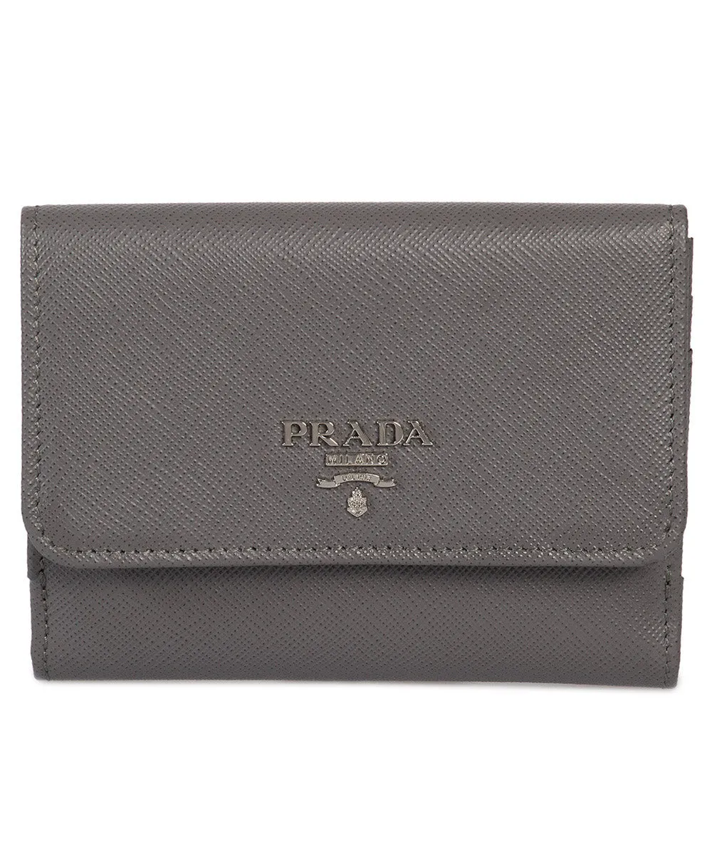 Prada Marble Saffiano Leather Flap Wallet 1MH523 QWA F0K44